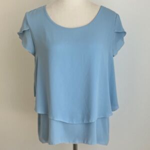 Women's Light Blue Layered Top